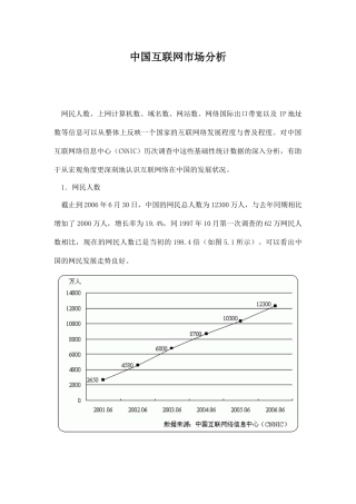 中国互联网市场分析