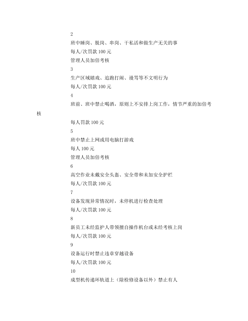 《安全管理》之安全生产管理考核细则 _第2页