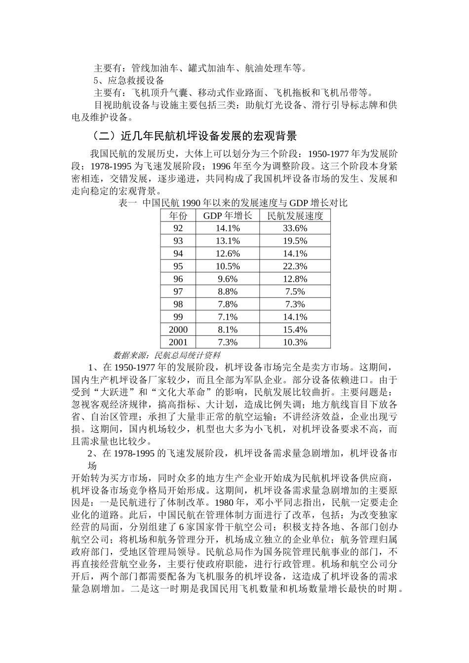 中国民航机坪设备市场需求分析与预测_第3页