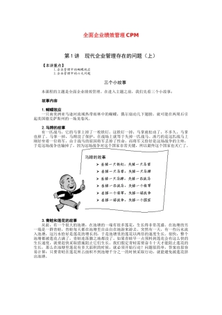 全面企业绩效管理CPM