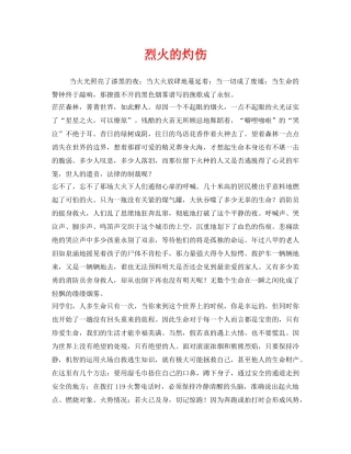 《安全管理文档》之烈火的灼伤 