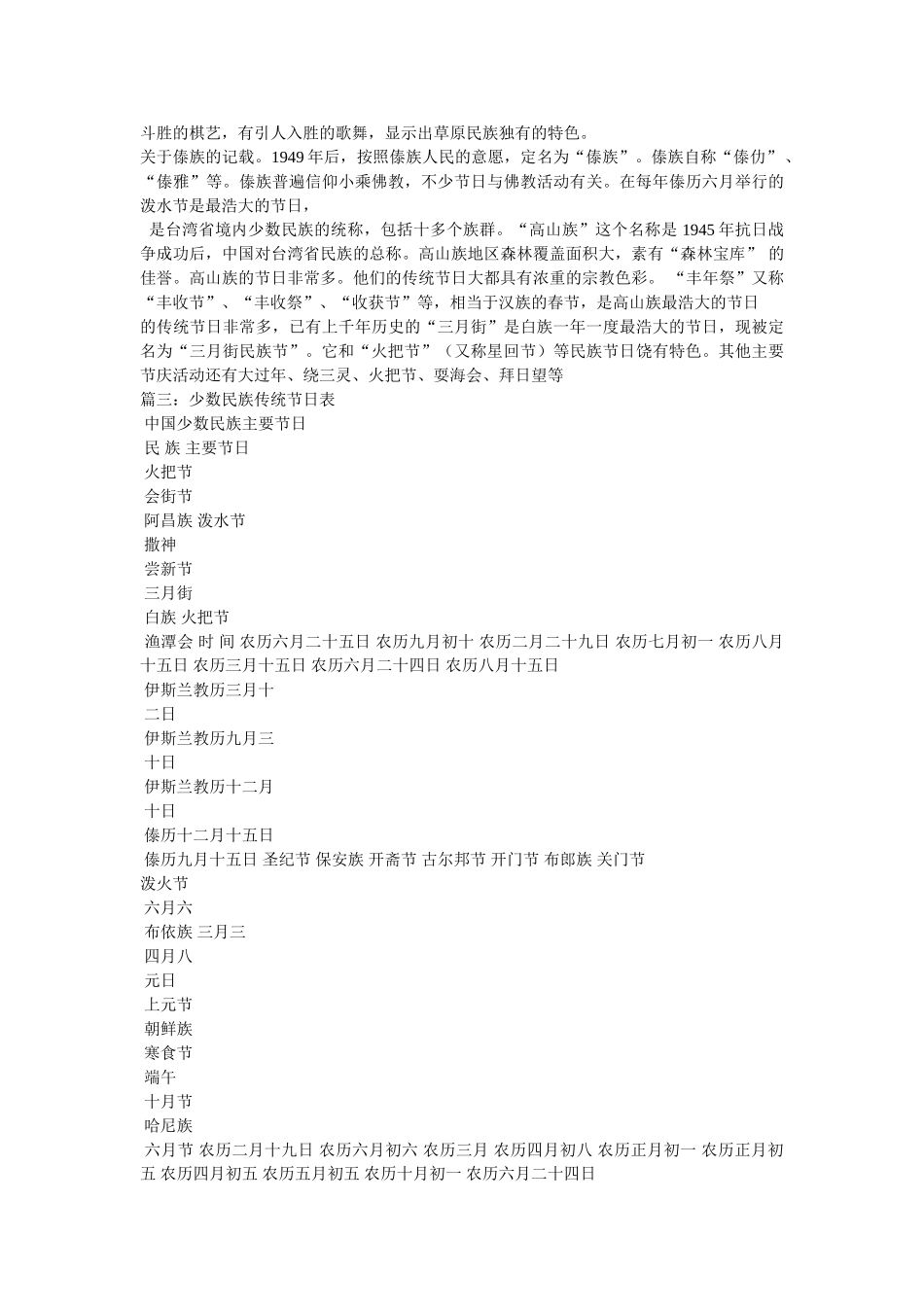 少数民族节日 _第2页