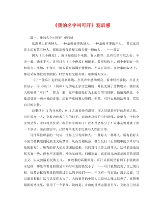 《我的名字叫可汗》观后感2 
