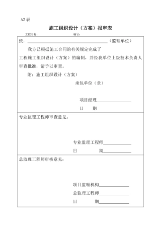 施工组织设计（方案）报审表3(11页)