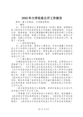 20XX年大学信息公开工作报告 (3)
