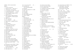 module 1-6重点短语（外研版八年级上）doc--初中英语 