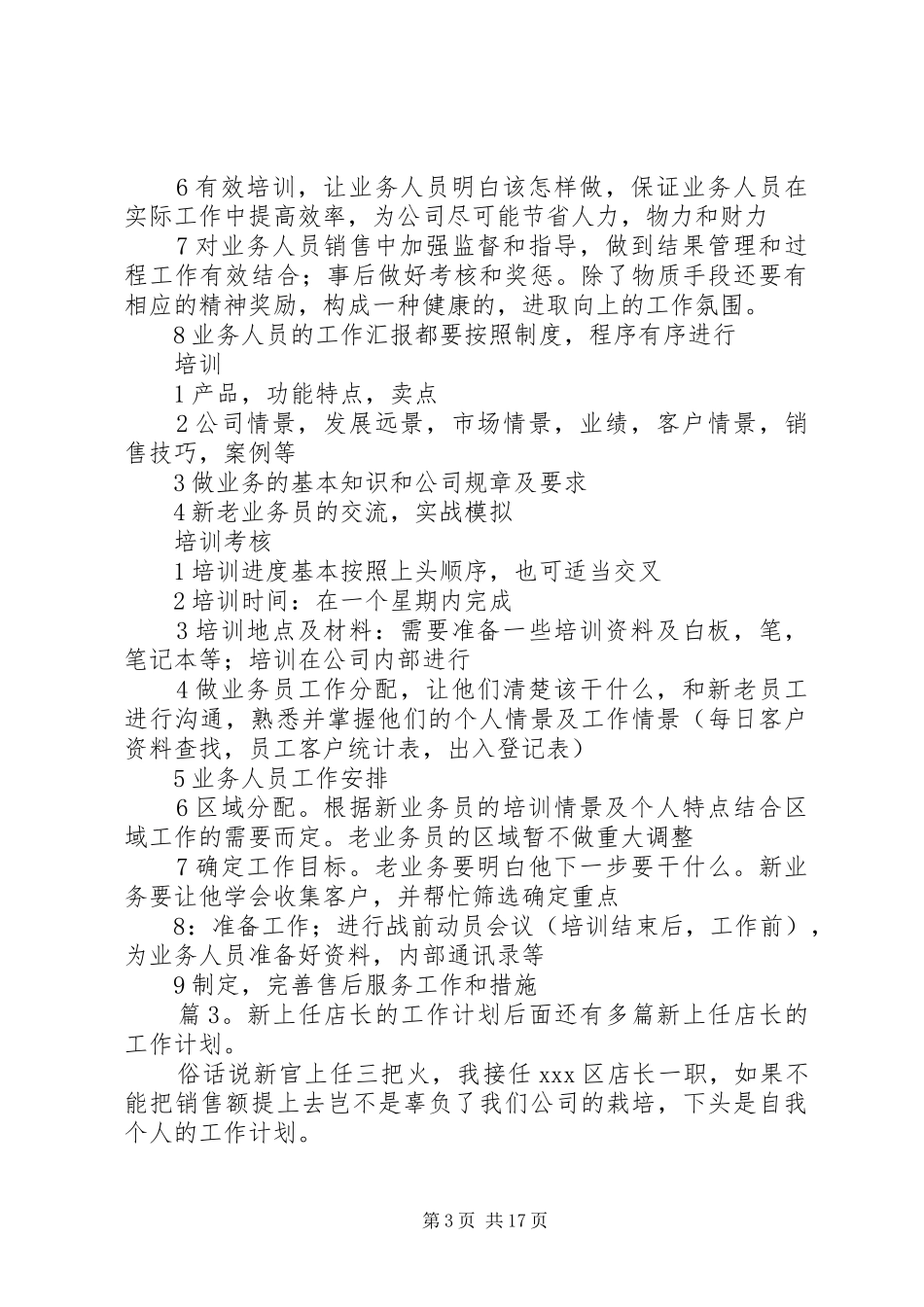 新上任店长的工作计划优选10篇_第3页