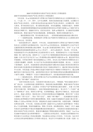 2020年局党组落实全面从严治党主体责任工作情况报告 