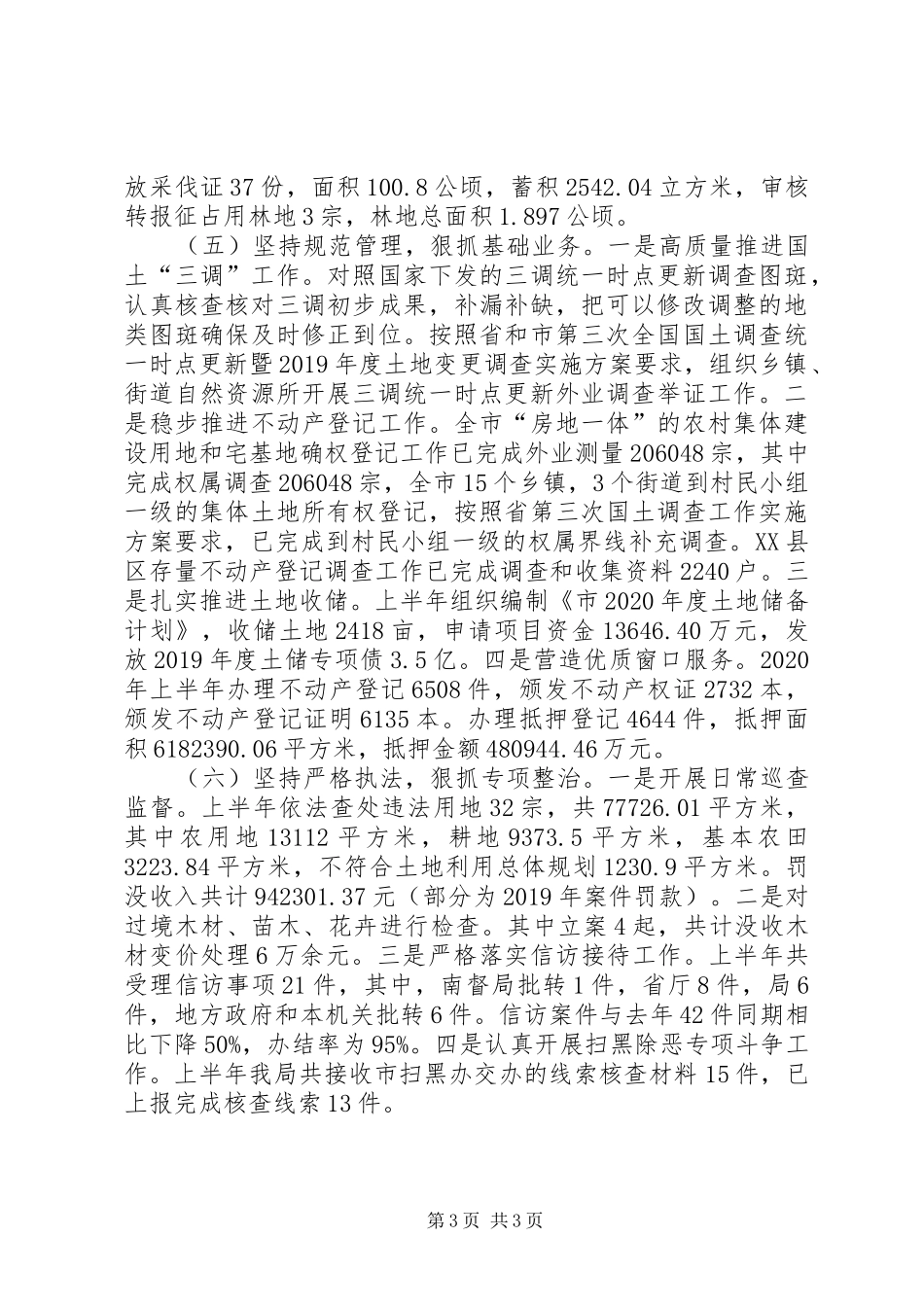 自然资源规划局上半年工作总结_第3页