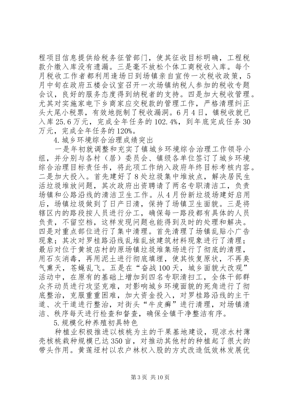 乡镇委年度总结及发展计划_第3页