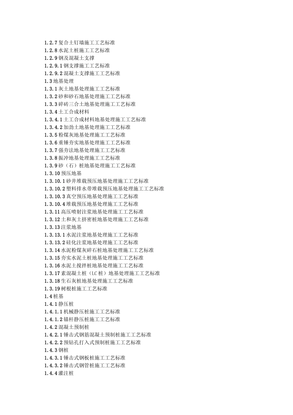 施工工艺标准目录_第2页