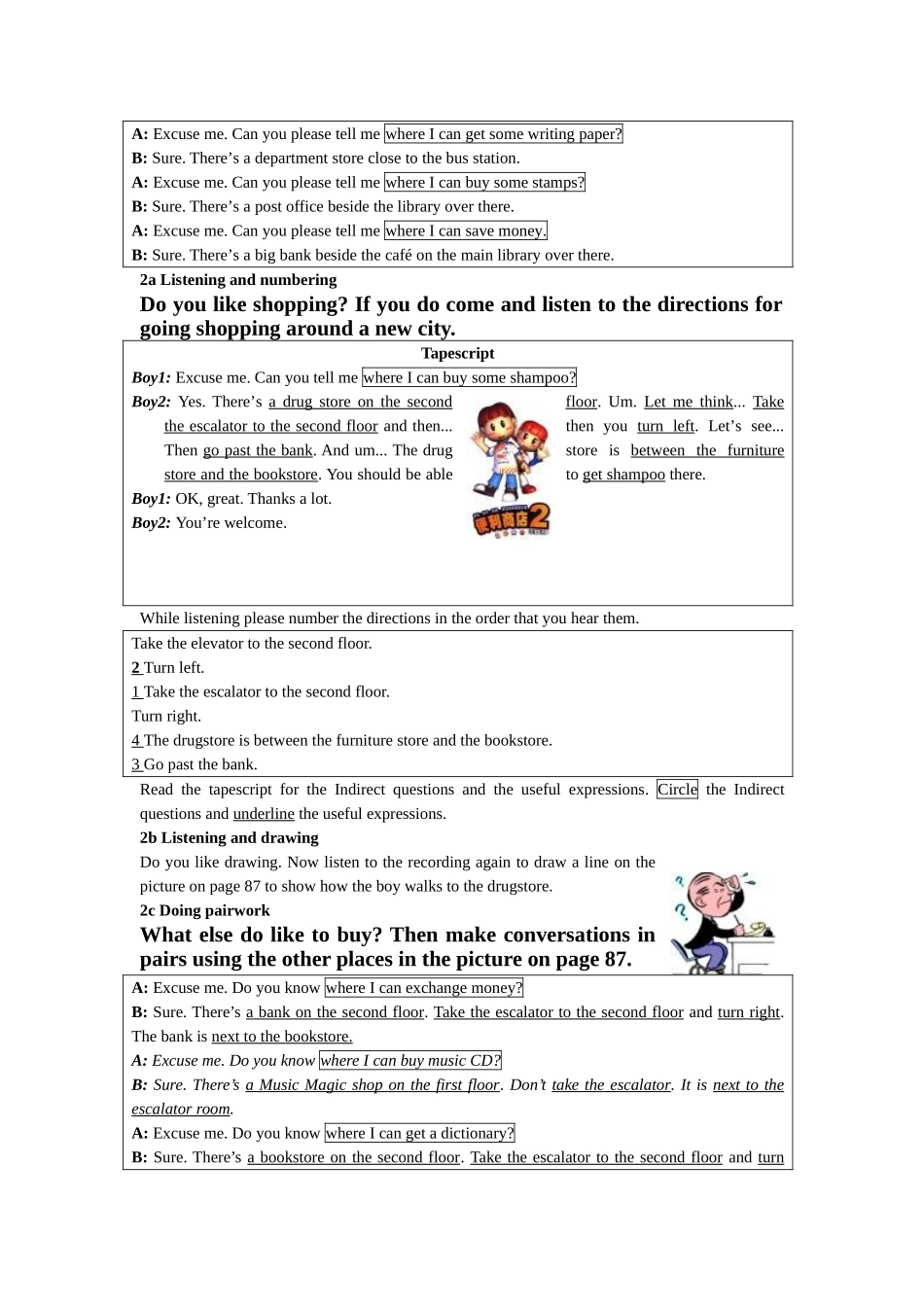 unit 11 could you please tell me where the restrooms are 教案（人教新目标九年级） (1)doc--初中英语 _第3页