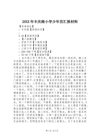 20XX年丰庆路小学少年宫汇报材料 (3)