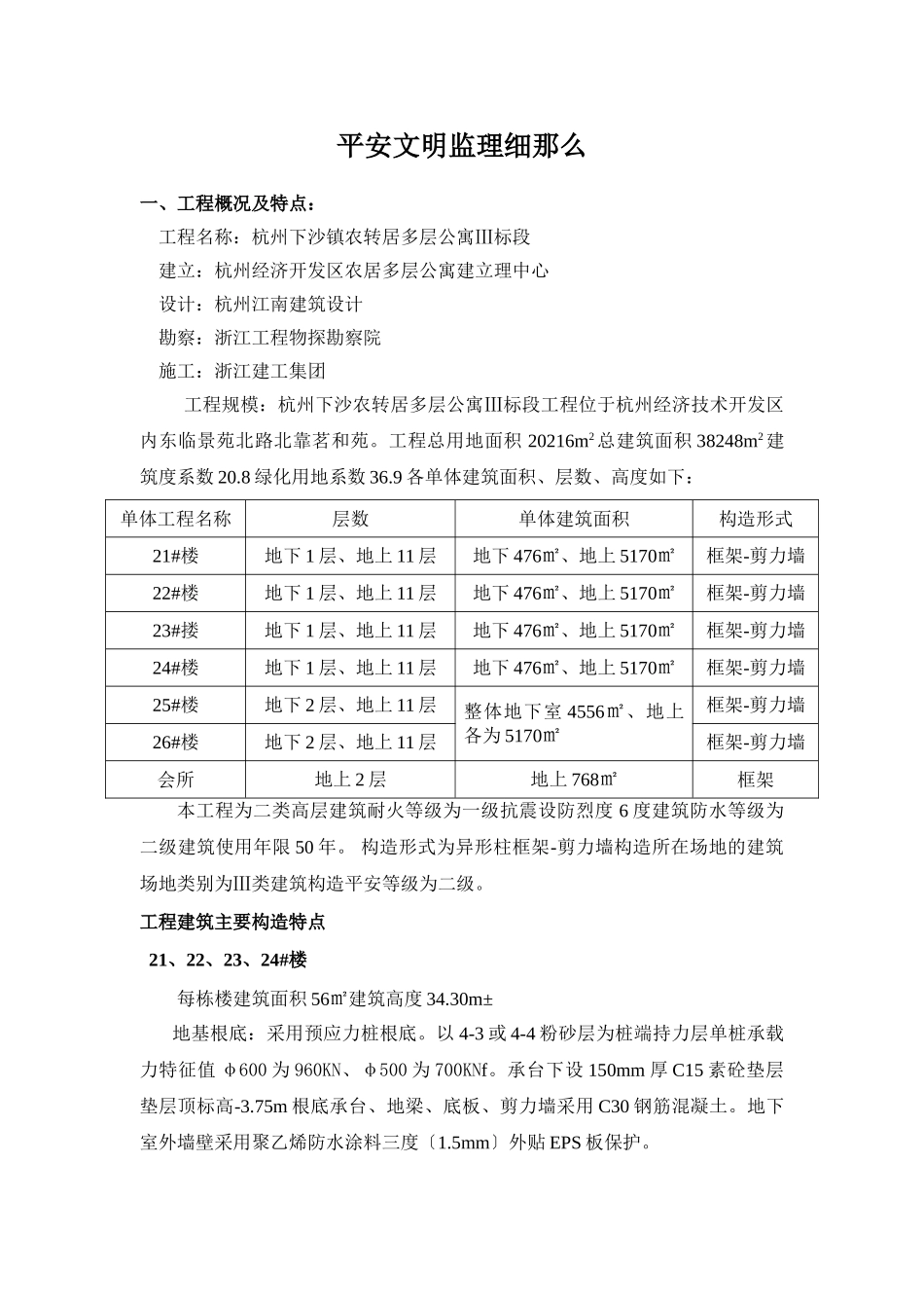 杭州下沙镇农转居多层公寓安全文明监理细则_第2页