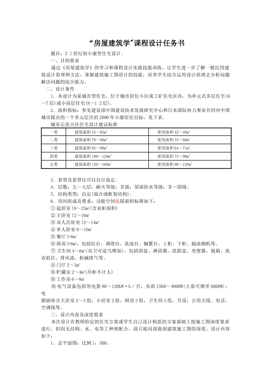 房屋建筑学课程设计671723_第1页