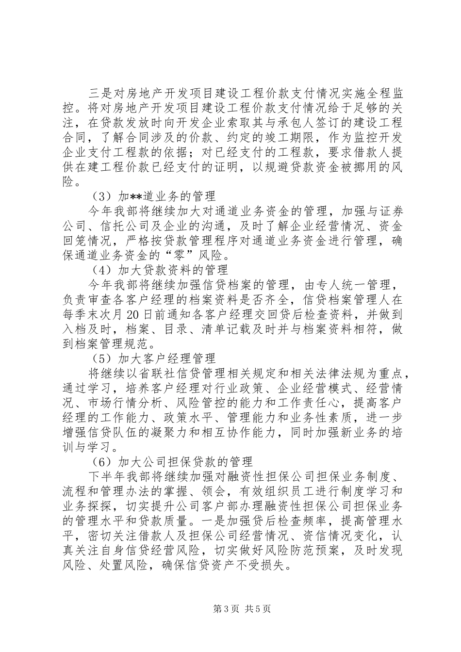 信用社下半年工作计划_第3页