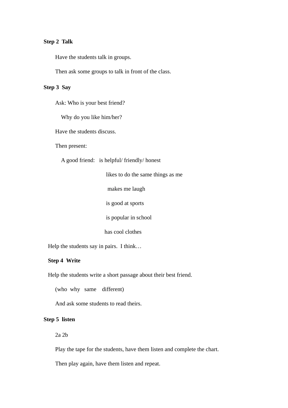 unit 2  i’m more outgoing than my sister教案4（鲁教版七年级下）doc--初中英语 _第2页