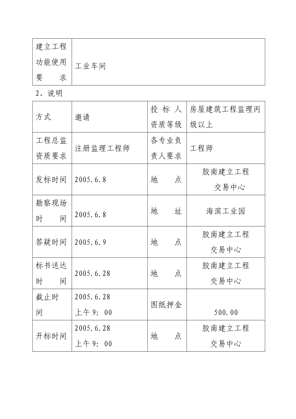 胶南市建设工程监理招标文件示范文本（试行）_第3页