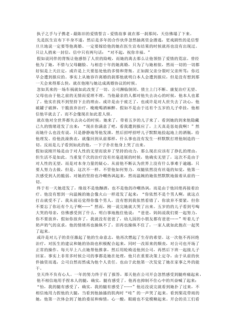 生死契阔,与子成说;执子之手,与子偕老。 _第3页
