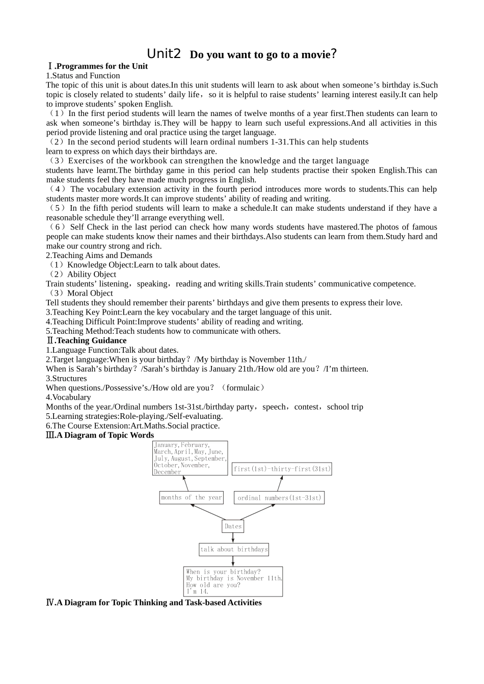 unit 2 do you want to go to a movie教案4（鲁教版六年级下）doc--初中英语 _第1页