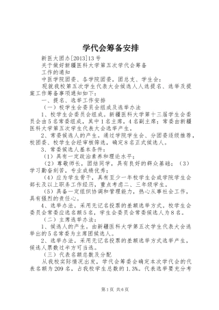 学代会筹备安排