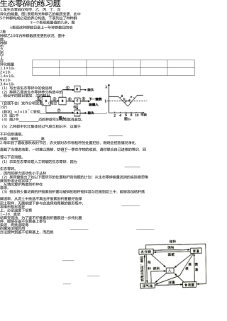 生态系统大题训练 