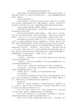 2019年精选的著名纪念馆导游词五篇 