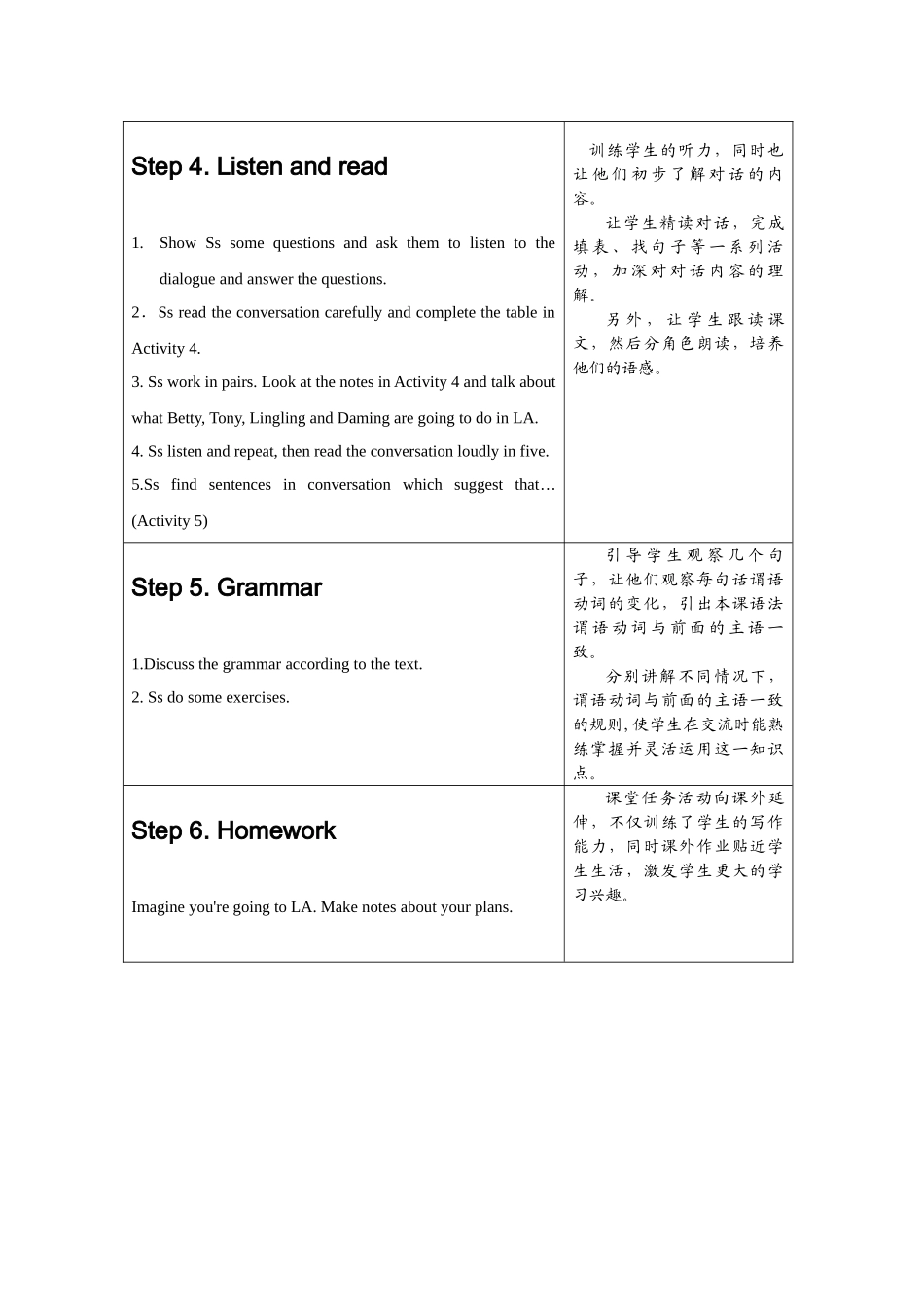 module 12《summer in la》unit 1 your host family is meeting you at the airport 教案（外研版九年级上）doc--初中英语 _第3页