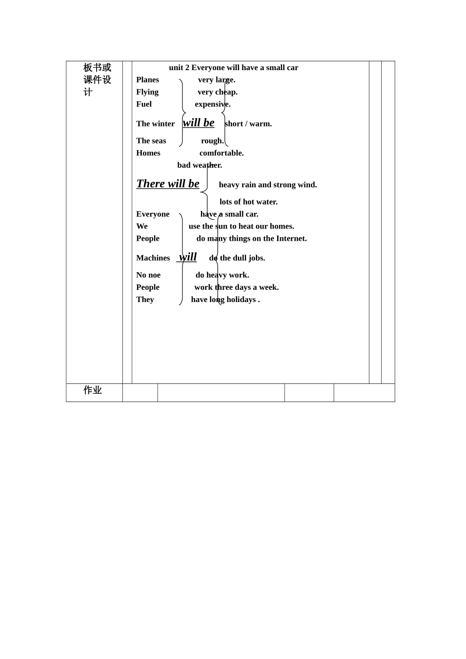 module 4《life in the future》unit 2 教案（外研社七年级下）doc--初中英语 _第3页