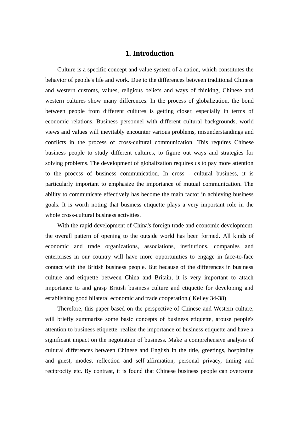 TheSino-BritishCulturalDifferencesReflectedinBusinessEtiquette _第1页