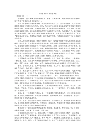 《国家审计》观后感2篇 