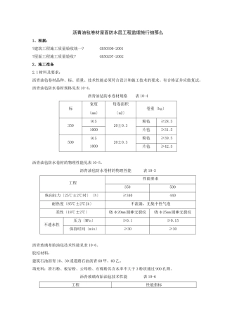 沥青油毡卷材屋面防水层工程监理实施细则