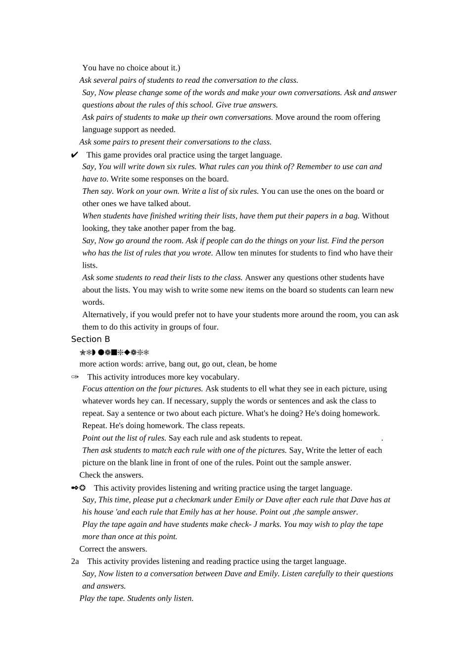 Unit 12《Don’t eat in class》教案、教学设计汇编（人教新目标七年级下）-unit 12 教案_2doc--初中英语 _第3页