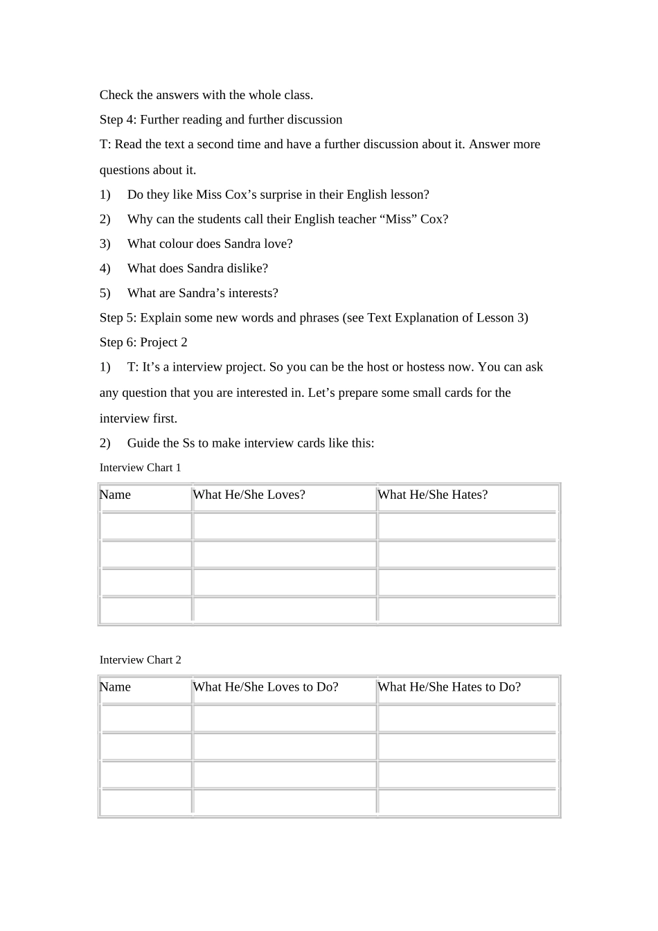 unit 1《me and my class》lesson 3 getting to know you!教案（冀教版八年级上）doc--初中英语 _第3页