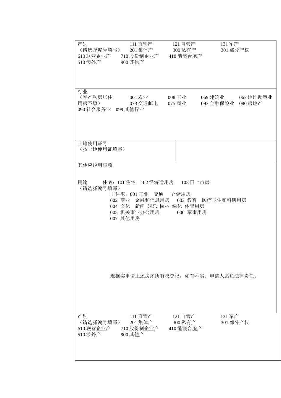 房屋所有权登记申请表_第3页