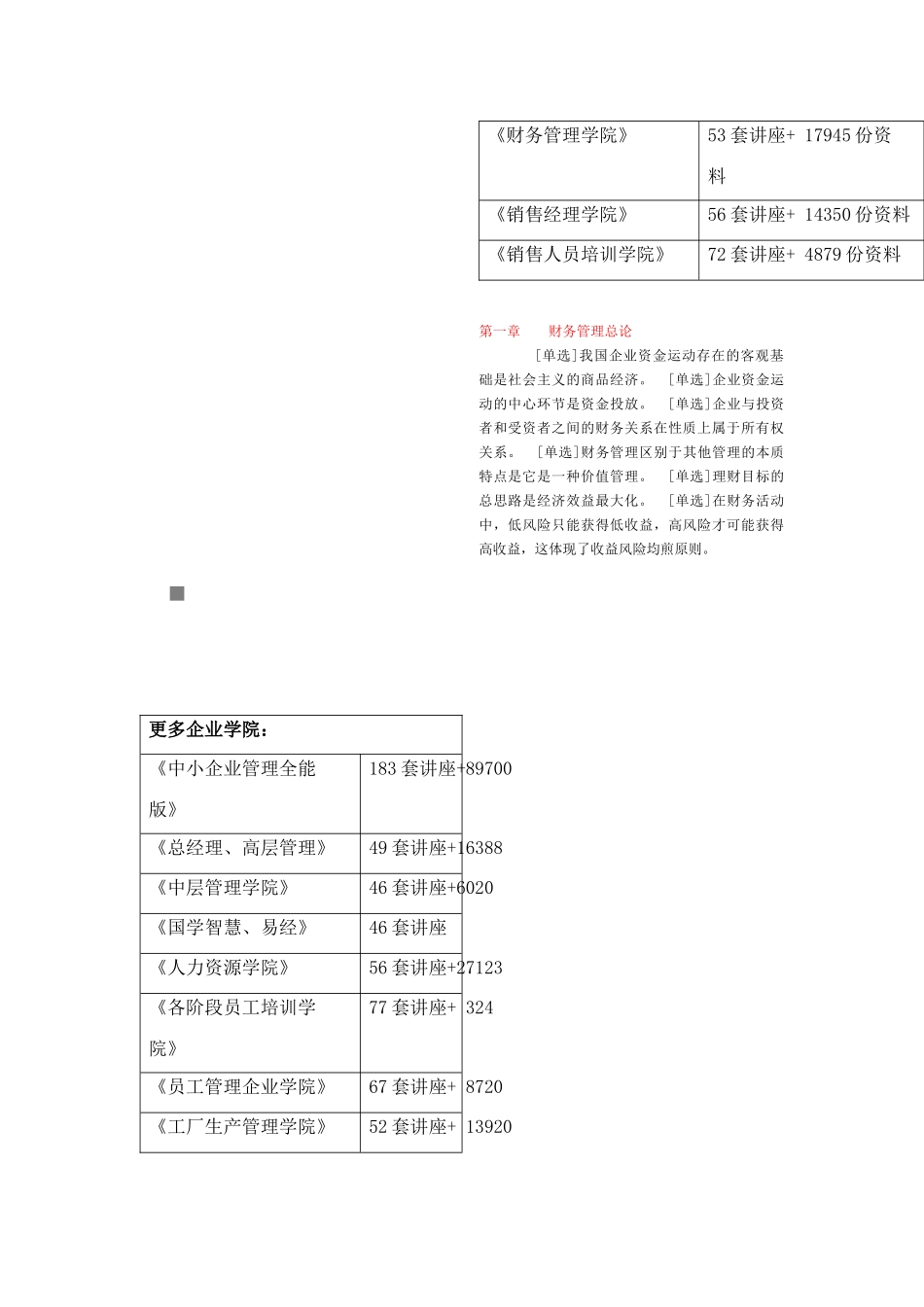 旅游学院自考财务管理要点_第1页