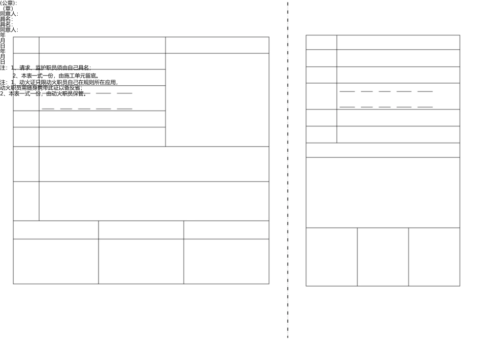 施工现场动火证申请书 _第3页