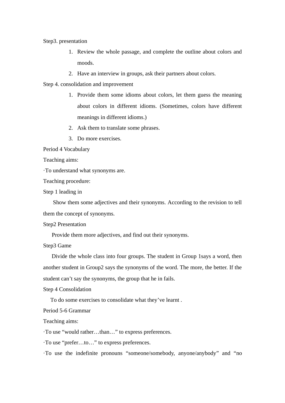 unit 2 colour 教案2（牛津英语九年级上）doc--初中英语 _第3页