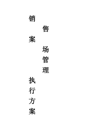房地产案场执行方案