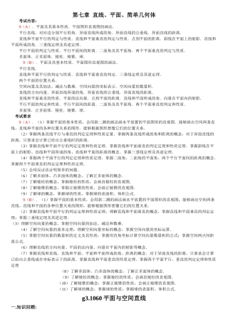 g3.1060平面与空间直线doc--高中数学 