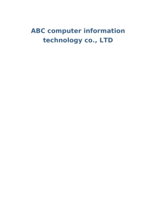ABC computer information technology co., LTD 