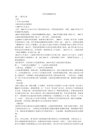 少帅电视剧演员表 