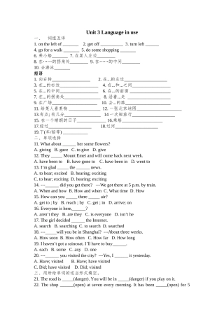 module 7《planes，boats and trains》unit 3 练习题（外研社七年级下）doc--初中英语 