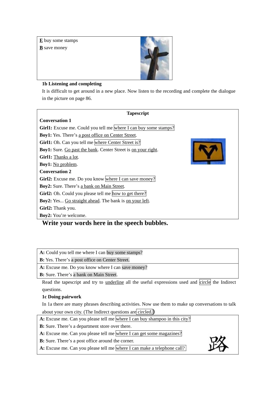 unit 11 could you please tell me where the restrooms are 教案（人教新目标九年级） (5)doc--初中英语 _第2页