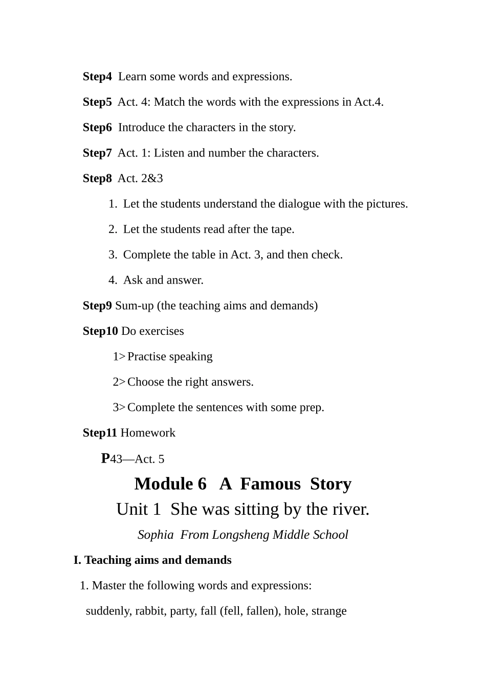 module 6《a famous story》u1she was sitting by the river（外研版八年级上）doc--初中英语 _第2页