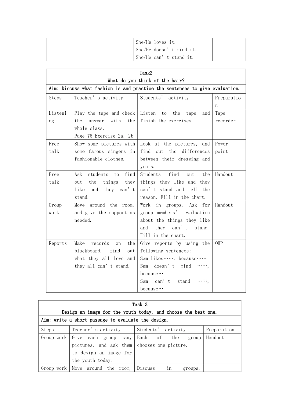 unit 11 what do you think of game shows 教案（人教新目标七年级下） (3)doc--初中英语 _第3页