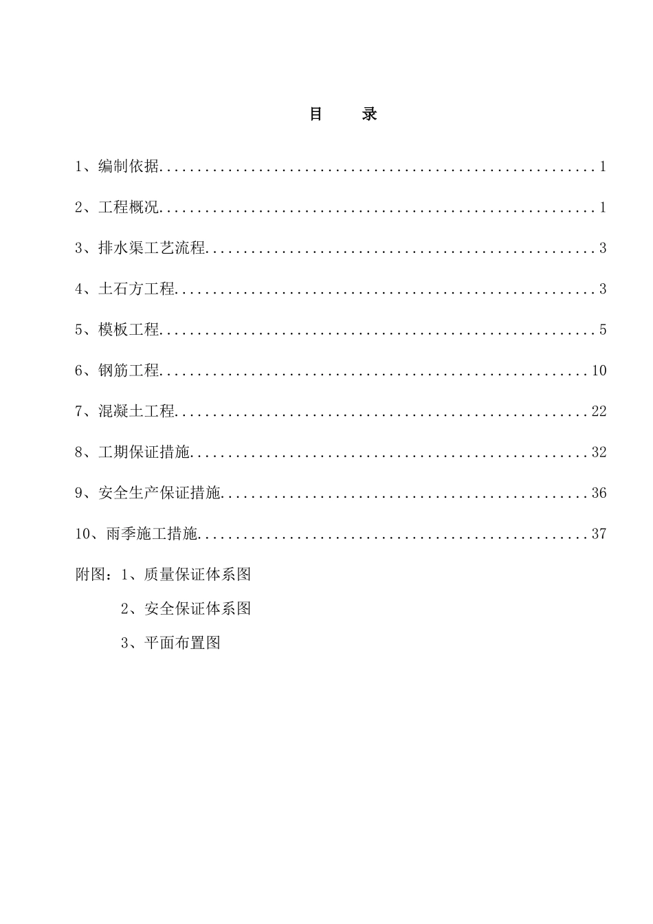 排水渠施工方案_第1页