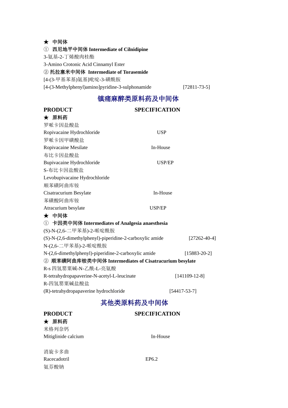 抗肿瘤类原料药及中间体_第3页