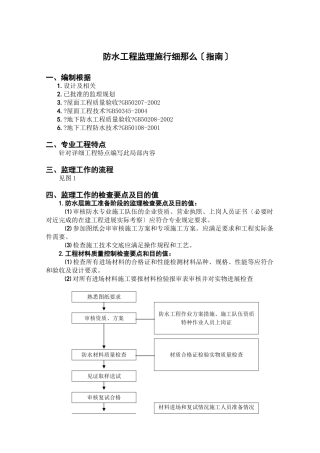 防水工程监理实施细则（指南）