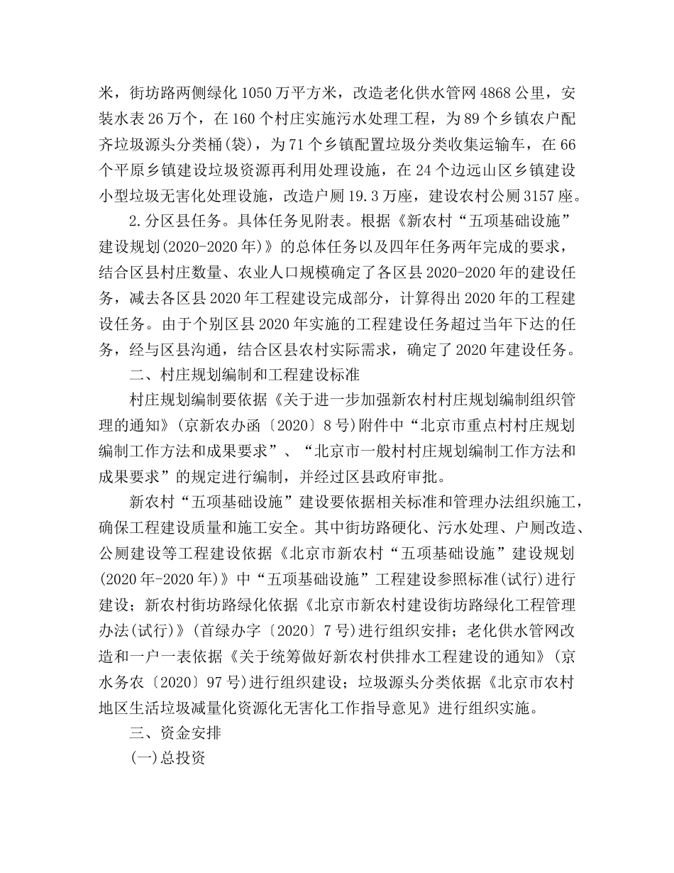 2020年新农村五项建设工作实施方案 _第2页